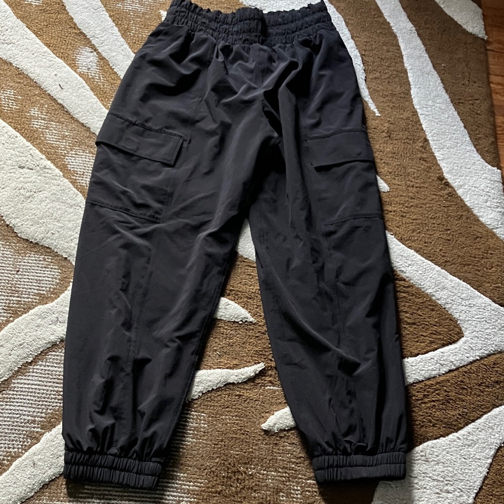 Athleta Girl black cargo joggers